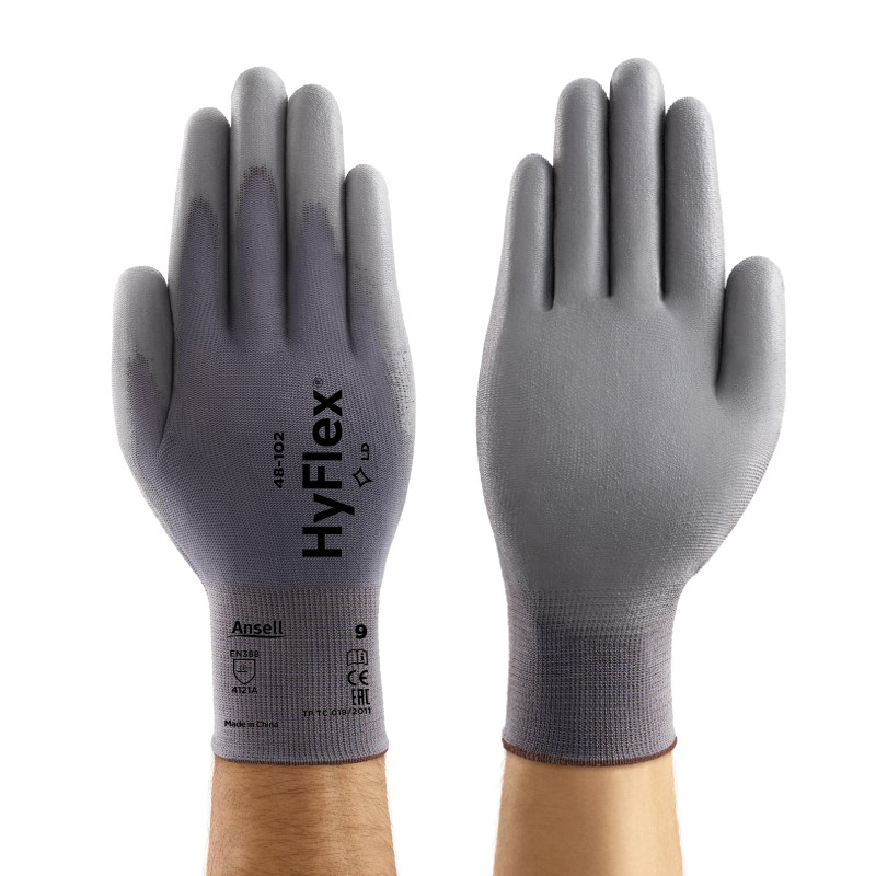 Ansell HyFlex 48-102 Palm-Coated Seamless Gloves